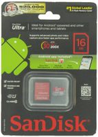 SanDisk Class 10 16GB Micro SDHC Card with Adapter (SDSDQUA-016G-A11A)
