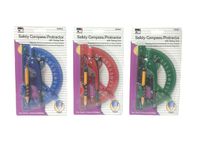 Charles Leonard Safety Compass and 6 Inch Swing Angle Arm Protractor Combo Packs, Assorted Colors, 12 Combo Packs (80965-ST)