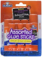 Elmer's Disappearing Purple School Glue Sticks, Assorted Sizes: 3 Small + 3 Giant + 1 Jumbo Glue Stick (E4081)