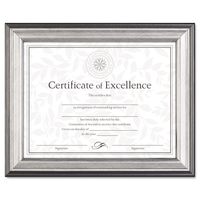 DAX Photo Frame, Easel Back, Desk/Wall, Wood, 8.5 x 11 Inches, Charcoal/Nickel-Tone (N15783NT)