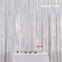 Silver PartyDelight Sequin Backdrop, Photography, Sparkle Backdrop, 6x7 Ft