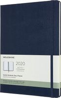Moleskine Classic 12 Month 2020 Weekly Planner, Hard Cover, XL (7.5" x 9.5") Sapphire Blue