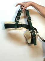 Goat Pulling Harness with Tugs Pulling Carts, Wagons Brush Work (Pygmy, Blue)