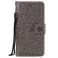 Lomogo Leather Wallet Case for Galaxy S8 with Stand Feature Card Holder Magnetic Closure, Shockproof Flip Case Cover for Samsung Galaxy S8 - LOHHA130347 Grey