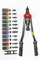 Q&R 17" RIVET NUT TOOL Hand Blind Riveter ,RIVNUT Riveting Tools with Nut Setting System M3 M4 M5,m6,m8,m10 M12, 10-24, 1/4-20 , 5/16-18,3/8-16 ,totally 11 mandrels