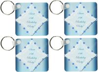 3dRose Sweet 16 - Key Chains, 2.25 x 4.5 inches, set of 4 (kc_33039_2)