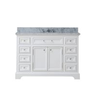 Water Creation Derby 48W 48-Inch Solid Single Sink Bathroom Vanity, Pure White