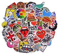 100 Pieces Waterproof Vinyl Stickers for Personalize Laptop, Car, Helmet, Skateboard, Luggage Graffiti Decals (A - section)
