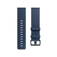 Fitbit Versa Family Accessory Band, Official Fitbit Product, Premium Horween Leather, Midnight Blue, Small