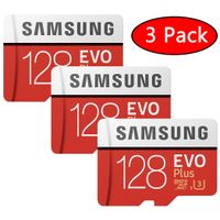 3 Pack Samsung 128GB EVO Plus Class 10 Micro SDXC with Adapter (MB-MC128GA)