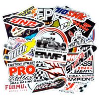 Racing Stickers,100pcs (2 x 50pcs) Waterproof Vinyl Stickers for Car Truck Bike Motorcycle Helmet Luggage Trolley Case Decorations Decals