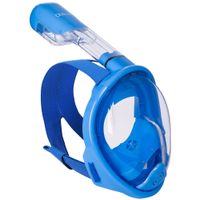DIVELUX Snorkel Mask - Original Full Face Snorkeling and Diving Mask with 180° Panoramic Viewing - Longer Ventilation Pipe, Watertight, Anti Fog & Anti Leak Technology, for Kids (Blue, XS)