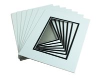 BLACKCORE MAT, 10 of 18x24 White Pre-cut Acid-free for 12x18 +back+bag