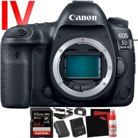 Canon EOS 5D Mark IV DSLR Camera (Body Only) (International Version) - 30.4 Megapixel - 4K Video with Pro Cleaning Kit Bundle and Sandisk Extreme Pro Memory Card
