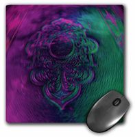 3dRose LLC 8 x 8 x 0.25 Inches Vintage Green and Purple Graphic Mouse Pad (mp_20640_1)
