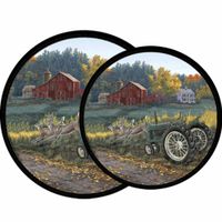 Reston Lloyd Electric Stove Burner Covers, Set of 4, Morning Run All-Over Pattern