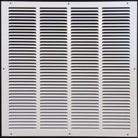 24"w X 24"h Steel Return Air Grilles - Sidewall and Ceiling - HVAC Duct Cover - White [Outer Dimensions: 25.75"w X 25.75"h]