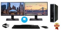 HP 8000 Elite Windows 7 Pro Desktop Computer 3.0GHz PC 1TB Dual 22 LCD Monitor