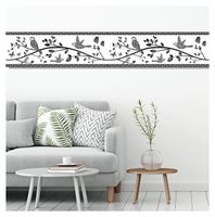 Birds and Butterflies Wall Border - Spectacular Border for Kids' Bedrooms, Easy to Apply, 16.4 feet Long, 5.1 inches Tall