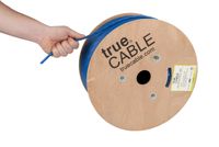 Cat6A Plenum (CMP), 1000ft, Blue, 23AWG 4 Pair Solid Bare Copper, 750MHz, ETL Listed, Unshielded Twisted Pair (UTP), Bulk Ethernet Cable, trueCABLE