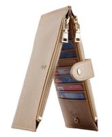 Travelambo Womens Walllet RFID Blocking Bifold Multi Card Case Wallet with Zipper Pocket (CH Gold Champagne 3310F)