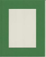 Pack of 5 8x10 Bright Green Picture Mats with White Core for 5x7 Pictures