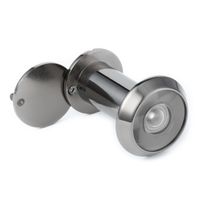 Royal H&H Door Viewer Security Peek Peep Hole for Front Door Home Office 200 Degree Wide Angle Solid Brass Privacy with Cover (Carbon Gray)