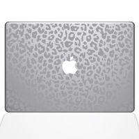 The Decal Guru 2047-MAC-15P-S Leopard Spots Decal Vinyl Sticker, Silver, 15\" MacBook Pro (2015 & Older)