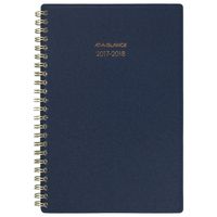 AT-A-GLANCE Academic Weekly / Monthly Planner, July 2017 - June 2018, 4-7/8" x 8", Color Bar, Navy (1067-200A-58)