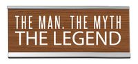 Wellspring Man, Myth Legend #4417 Desk Sign, 8 inch, wood grain on aluminum