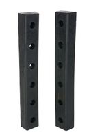 Vestil DBE-30-2 Rubber Hardened Molded Bumper, Rectangular, Vertical Mount, 30" Length, 4-1/2" Width, 3" Depth (Pack of 2)
