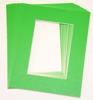topseller100, Pack of 10 GREEN 16x20 Picture Mats Matting with White Core Bevel Cut for 11x14 Pictures