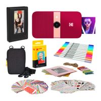 KODAK Smile Instant Print Digital Camera (Red) Photo Frames Bundle with Soft Case