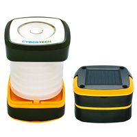 Compact Solar Charging LED Camping Lantern Flashlight For Travel, Camping Fishing - Sun Powered and USB Rechargeable, Portable Mini Collapsible Telescopic Lantern Design with Mobile Phone Charger