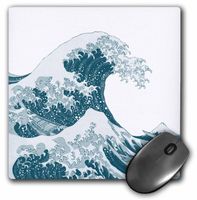 3dRose LLC 8 x 8 x 0.25 Inches Tsunami Ocean Wave Japan Mouse Pad (mp_130659_1)