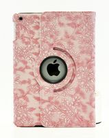 LiViTech(TM Grape Flower Design Series 360 Rotating PU Leather Case Smart Cover for Apple iPad Air 1st 2st Generation (iPad Air 1 & iPad Air 2, Pink)