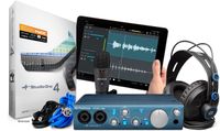 Presonus AudioBox iTwo USB 2.0 Recording Bundle with Interface, Headphones, Microphone and Studio One software, PC/Mac/iOS-2 Mic Pres