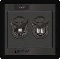 Blue Sea Systems 360 Panel with 12V DC Socket and Dual USB Charger