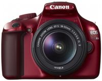 Canon Digital SLR Camera EOS Kiss X50 with EF-S18-55mm IS II Lens Kit (Red) - International Version (No Warranty)