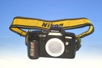 Nikon N5005 35mm SLR AF Film Camera Body & Yellow Nikon Strap Perfectly Working