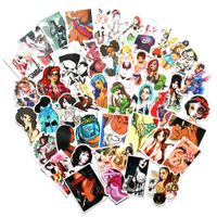 Sexy Stickers Pack Cartoon Anime Beauty Laptop Stickers Bomb Beauty Pinup Girls Stickers and Decals Vintage Retro Stickers for Luggage Skateboard Guitar Bike Bumper Helmet (Cartoon anime beauty 100PC)