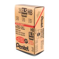 Pentel Super Hi-Polymer Lead Refill, 144 Pieces, 0.5mm Fine, 6H (C505-6H)