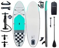 Aqua Plus 10ft6inx33inx6in Inflatable SUP for All Skill Levels Stand Up Paddle Board Boat, Adjustable Paddle,Double Action Pump,ISUP Travel Backpack, Leash, Shoulder Strap, TPU Waterproof Bag