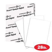 Accent Opaque White Paper, 28lb / 70lb Paper Text, 104gsm, 8.5 x 11, 3 Hole, 97 Bright, 97 Bright, 1 Ream / 500 Sheets - Smooth, Text Heavy Paper (188010R)