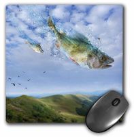3dRose LLC 8 X 8 X 0.25 Inches Flying Fishes Unexpected Arrival Mouse Pad (mp_24247_1)
