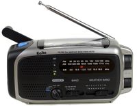 Kaito KA370 Voyager Solar/Crank AM/FM/SW NOAA Weather Radio with 5-LED Flashlight, Black
