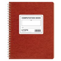 TOPS Computation Book, 11.75 x 9.5 Inches, Double Wire, Quad Rule, 76 Sheets, 152 Pages/Book, Carton of 12 Books (35061)