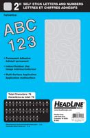 Headline Sign 31243 Stick-On Vinyl Letters and Numbers, Silver, 2-Inch
