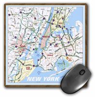 3dRose Framed NYC Boroughs Mouse Pad, 8" x 8" (mp_39024_1)