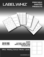 Adhesive Label Address Labels for Laser and Inkjet Printers, 4 x 3.31 Inches, Pressure-Sensitive Labels, 6 Labels per Sheet, 100 Sheets, White (36400S)